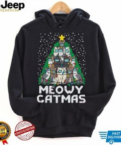 Meowy Catmas Christmas Tree Cats Mask Xmas Quarantine Gift T Shirt