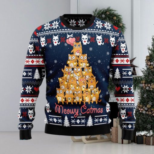 Meowy Catmas Ugly Christmas Sweater Xmas Gift 3D Christmas Sweater