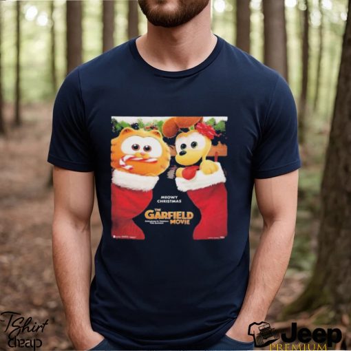 Meowy Christmas The Garfield Movie Poster T Shirt