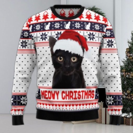 Meowy Ugly Sweater For Christmas