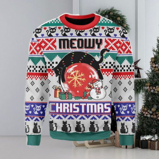 Meoy Christmas Cat Lover Ugly Christmas Sweater Xmas Gift Men And Women Christmas Sweater