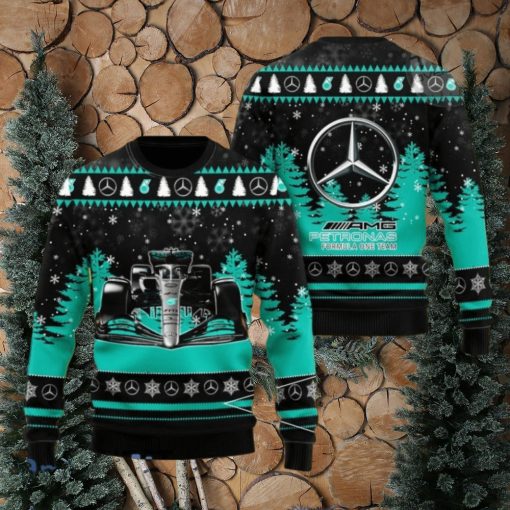 Mercedes AMG Petronas F1 Christmas Ugly Sweater 3D Gift For Chirstmas