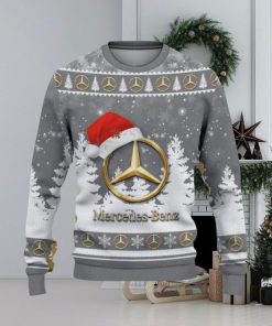 Mercedes Benz Logo Wearing Santa Hat Christmas Gift Ugly Christmas Sweater For Men And Women Gift