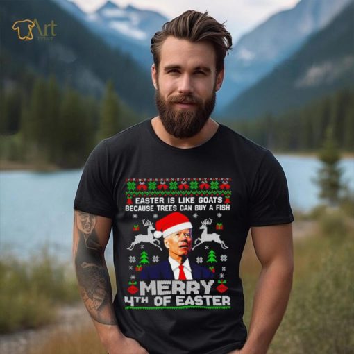 Merry 4th Of Easter Funny Biden Ugly Christmas Shirt