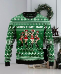 Merry Christ Mask Funny Ugly Christmas Sweater