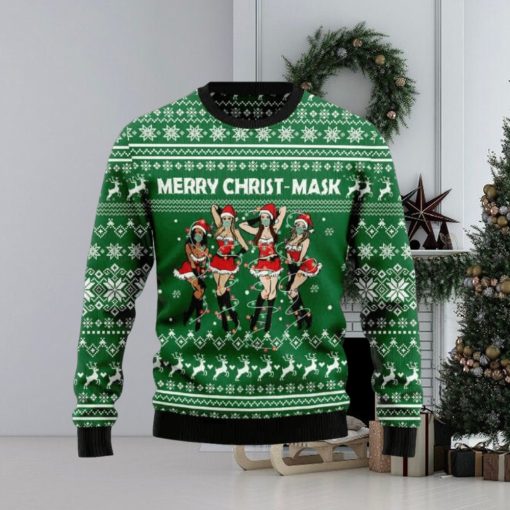 Merry Christ Mask Funny Ugly Christmas Sweater