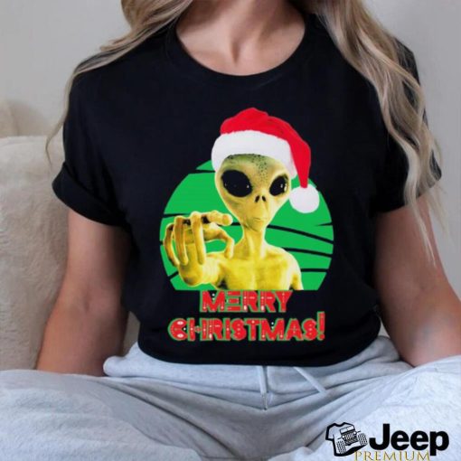 Merry Christmas Alien Ufo Outer Space Shirt