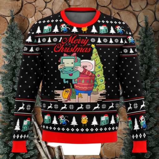 Merry Christmas BMO Finn Aventure TimeUgly Christmas Sweater