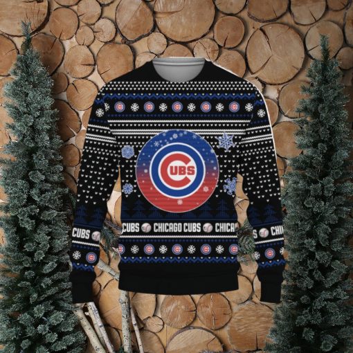 Merry Christmas Baseball American Chicago Cubs Unisex 3D Ugly Christmas Sweater Christmas Gift Ideas