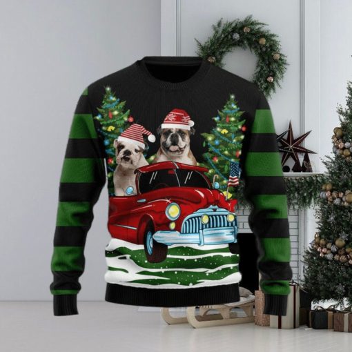 Merry Christmas Bulldog Ugly Christmas Sweater Gift For Men And Women