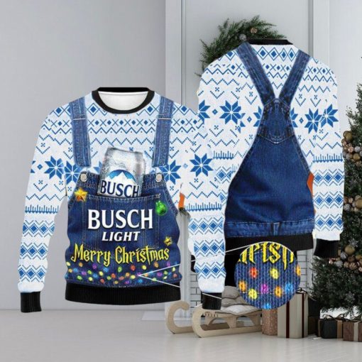 Merry Christmas Busch Light Sweater, Christmas Gift Apparel, Merry Ugly Christmas Sweater