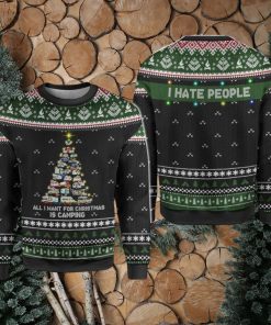 Merry Christmas Camping All I Want For Is I Hate People For Christmas Gifts Knitting Pattern Sweater