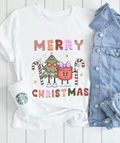 Merry Christmas Christmas tree and gift draw funny shirt