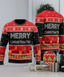 Merry Christmas Christmath Math 3D Printed Ugly Christmas Sweater