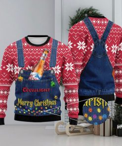 Xmas Coors Light Christmas Gift Red Ugly Christmas Sweater