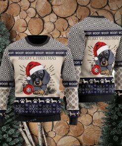 Merry Christmas Dachshund Womens Ugly Sweater