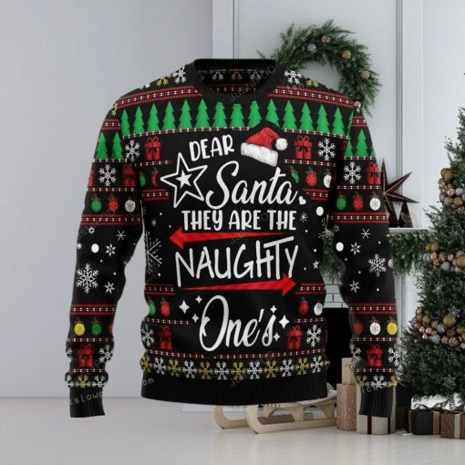 Merry Christmas Dear Santa They Are Naughty One S Womens Ugly Sweater