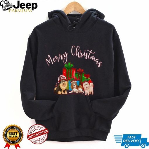 Merry Christmas Dog T shirt for Dog Enthusiasts