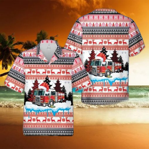 Merry Christmas Fire Tree Hawaiian Shirt