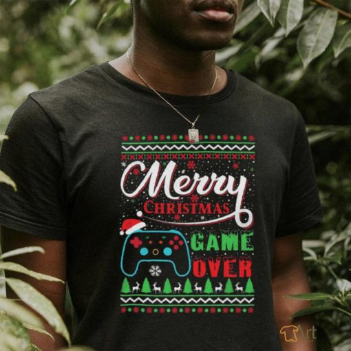 Merry Christmas Game Over Ugly Christmas Shirt