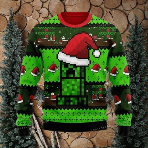 Merry Christmas Gearhomies Minecraft Ugly Sweater For Woman