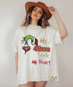 Merry Christmas Grinch NFL San Francisco 49ers Team Stole My Heart shirt