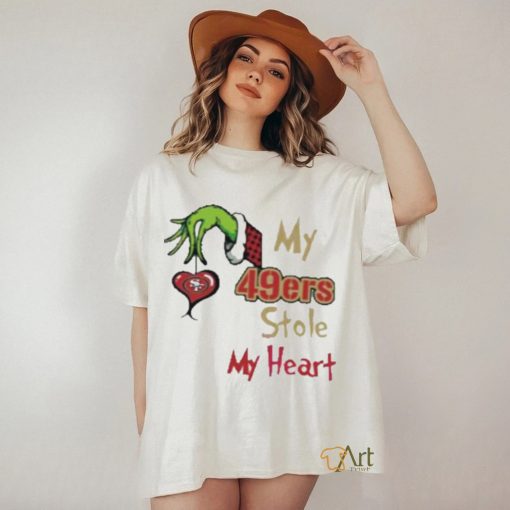 Merry Christmas Grinch NFL San Francisco 49ers Team Stole My Heart shirt