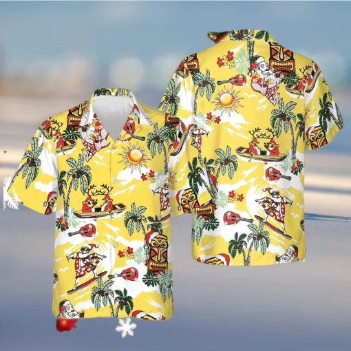 Merry Christmas Hawaiian Shirt Summer Button Up Shirts Mens Gifts For Dude