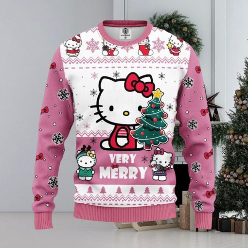 Merry Christmas Hello Kitty Ugly Sweater, Ugly Sweater Apparel