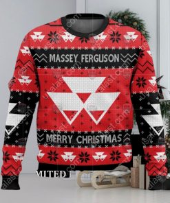 Merry Christmas Massey Ferguson Tractor Ugly Christmas Sweater