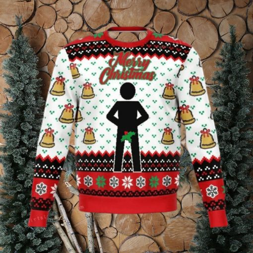 Merry Christmas Mr. Stick Mistletoe Ugly Christmas Sweater