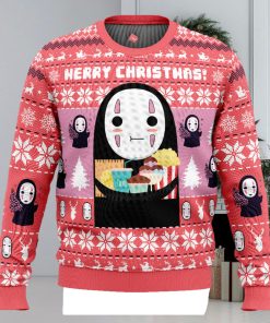 Merry Christmas No Face Spirited Away Ugly Christmas Sweater