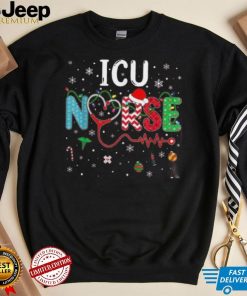 Merry Christmas Nurse Funny Icu Nurse Christmas Pattern Shirt