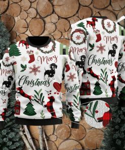 Merry Christmas Print Ugly Xmas Wool Knitted Sweater