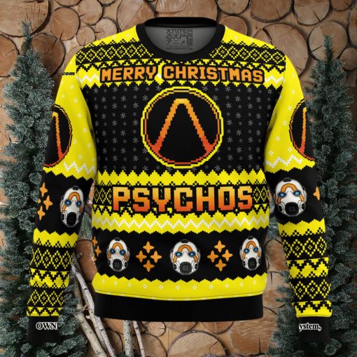 Merry Christmas Psychos Borderlands Knitting Pattern Ugly Christmas Holiday Sweater