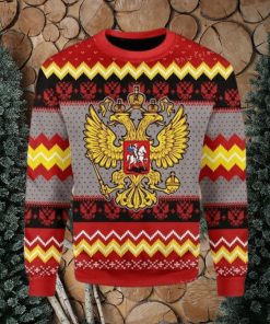 Merry Christmas Russia Coat Of Arms For Ugly Sweater