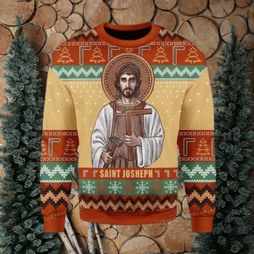 Merry Christmas Saint Joseph The Worker Ugly Sweater