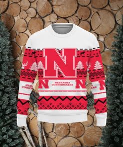 Merry Christmas Snow Pattern Funny Cute Nebraska Cornhuskers Gifts Unisex Sweater