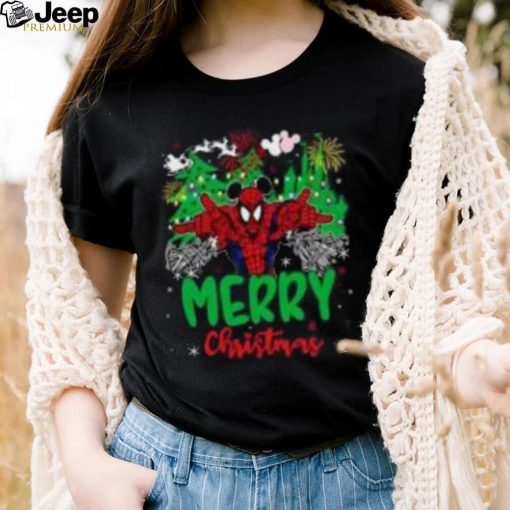 Merry Christmas Spiderman Mickey Ears, Mickey Christmas Shirt