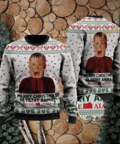 Merry Christmas Ya Filthy Animal Home Alone Christmas 3D Cute Ugly Christmas Sweater