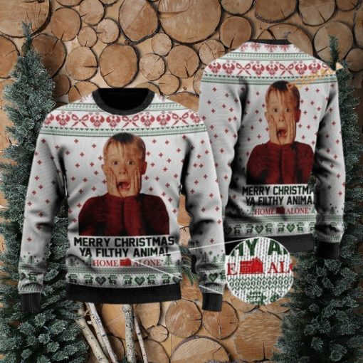 Merry Christmas Ya Filthy Animal Home Alone Christmas 3D Cute Ugly Christmas Sweater