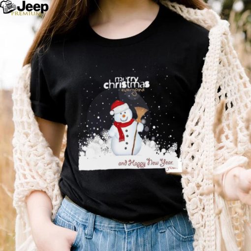 Merry Christmas and Happy new year T shirt Funny Snowman