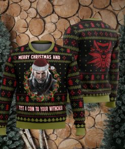 Merry Christmas and Toss a Coin The Witcher Ugly Christmas Sweater