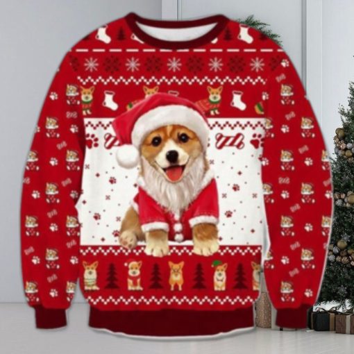 Merry Corgi Dog Corgmas Ugly Sweater For Christmas