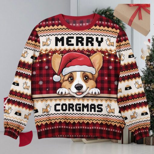 Merry Corgmas   Personalized Ugly Sweater