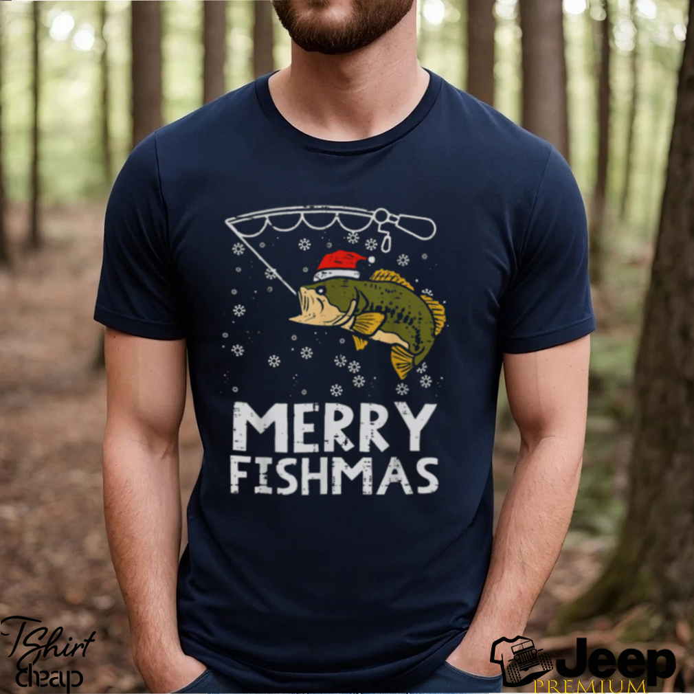 Santa Claus Catches Fish Funny Fishing Ugly Christmas Sweaters