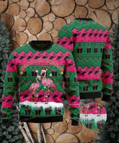 Merry Flockin Christmas Flamingo Ugly Sweater Christmas Party