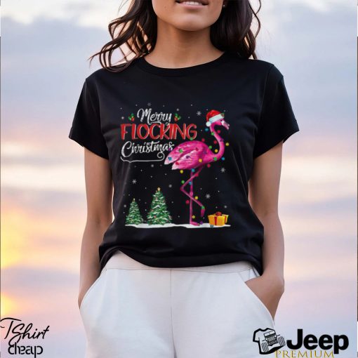 Merry Flocking Christmas   Christmas Flamingo Classic T Shirt