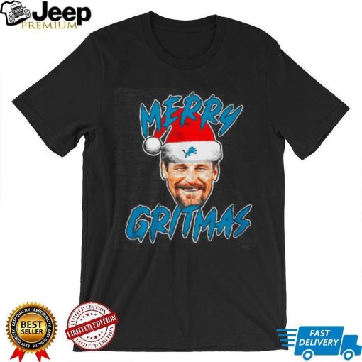 Merry Gritmas Lion Detroit Shirt