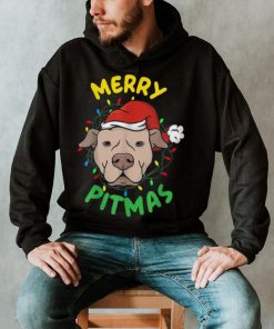 Merry Pitmas Christmas Day Dog Lover Pitbull Dog Shirt